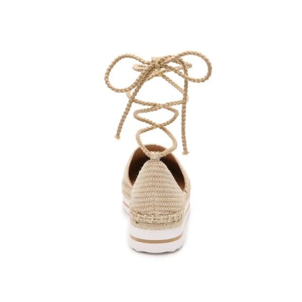 Jennifer Lopez Gold Espadrille Platform Slip Ons - Picture 9 of 12